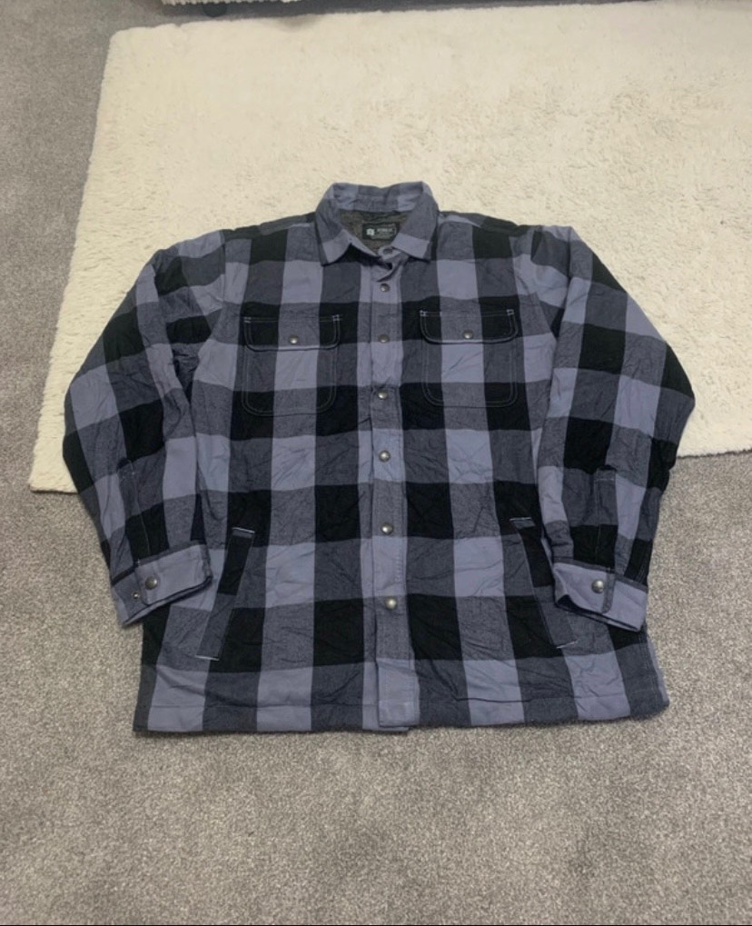 Carhartt Relaxed Fit Sherpa Lined Flannel Shirt Jacket size Large