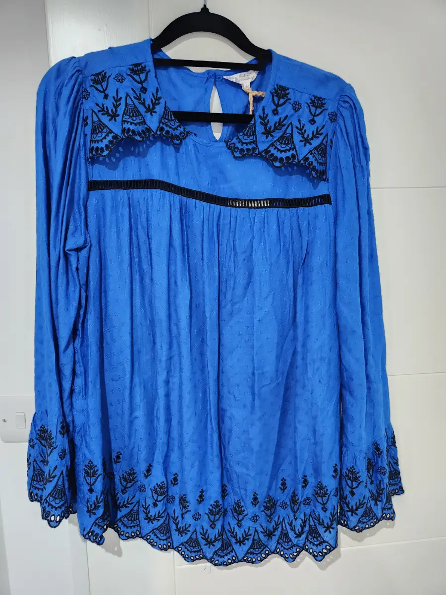 BNWT Falmer Heritage Size 10 Royal Blue Blouse