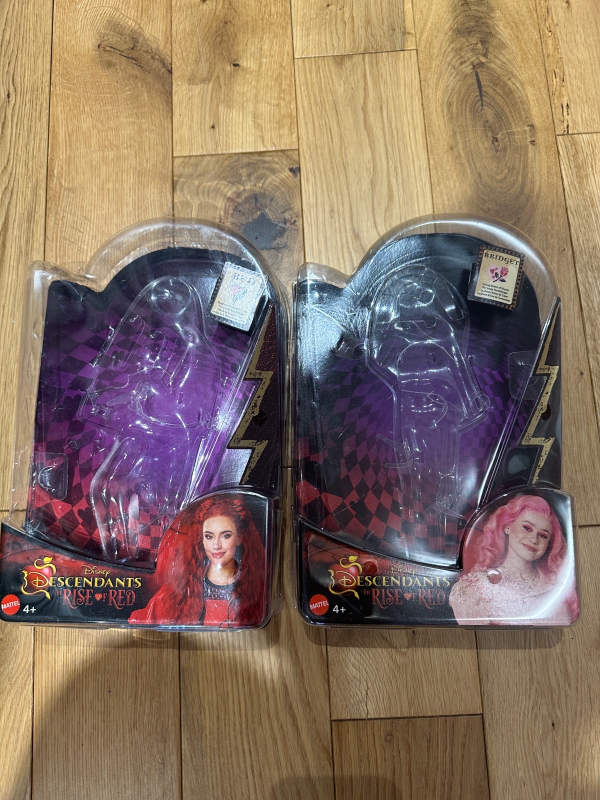 Descendants, red and Bridget boxes