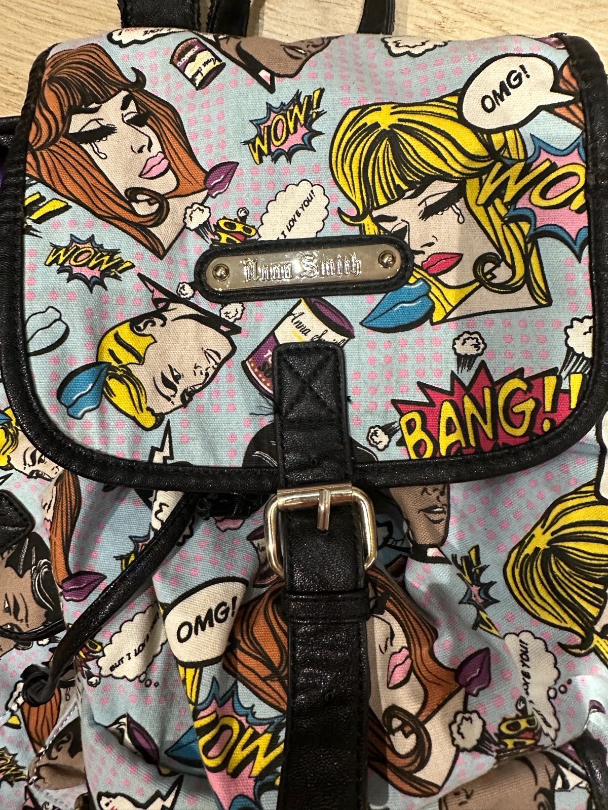 Anna smith back pack ruck sack bag vintage pop art retro cartoon Y2K