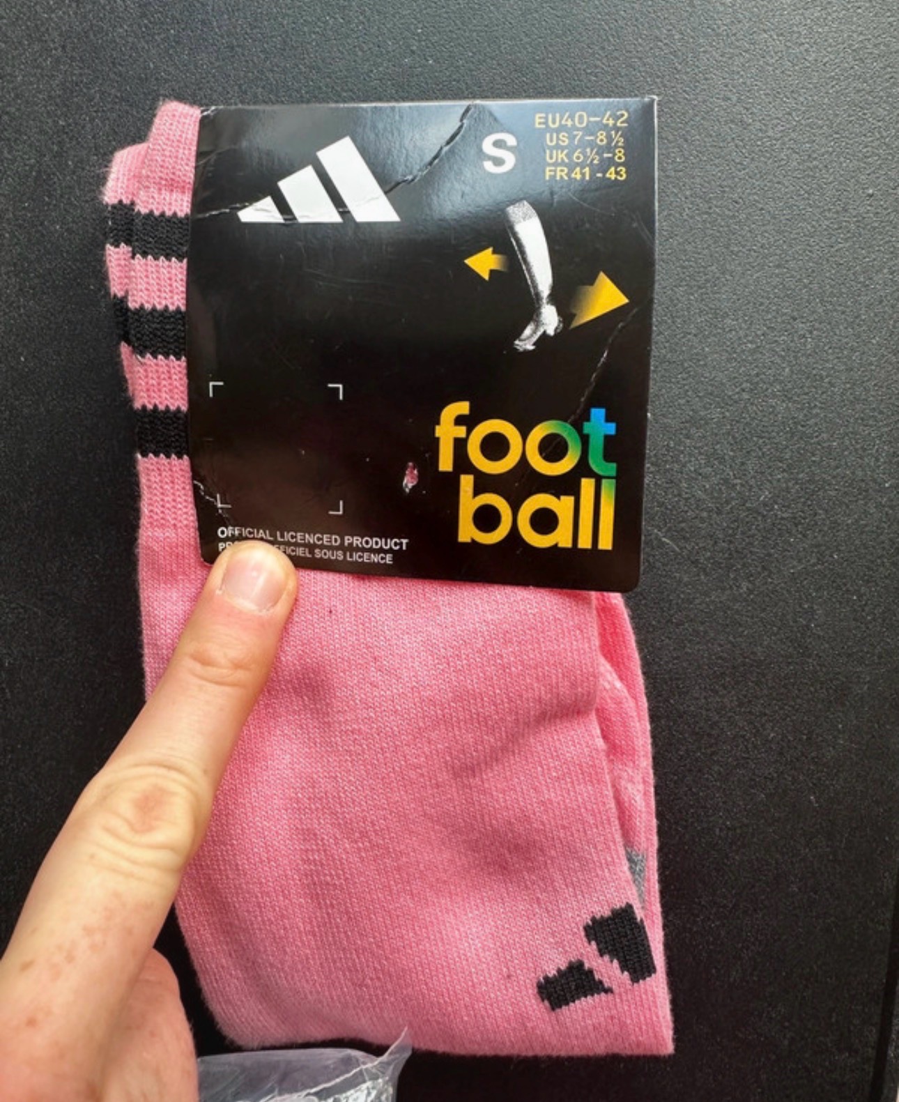 Size 6.5-8 adidas football socks new pink young teen