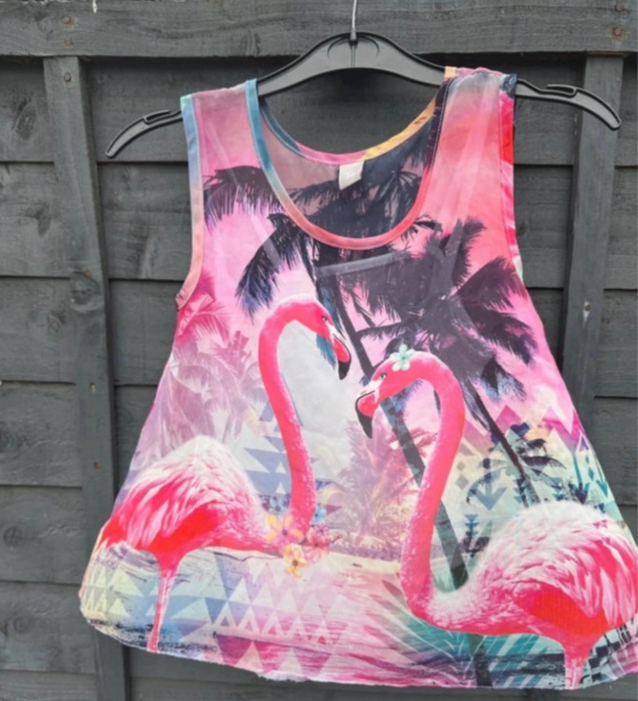 Age 8-9 flamingo summer vest girls stunning on