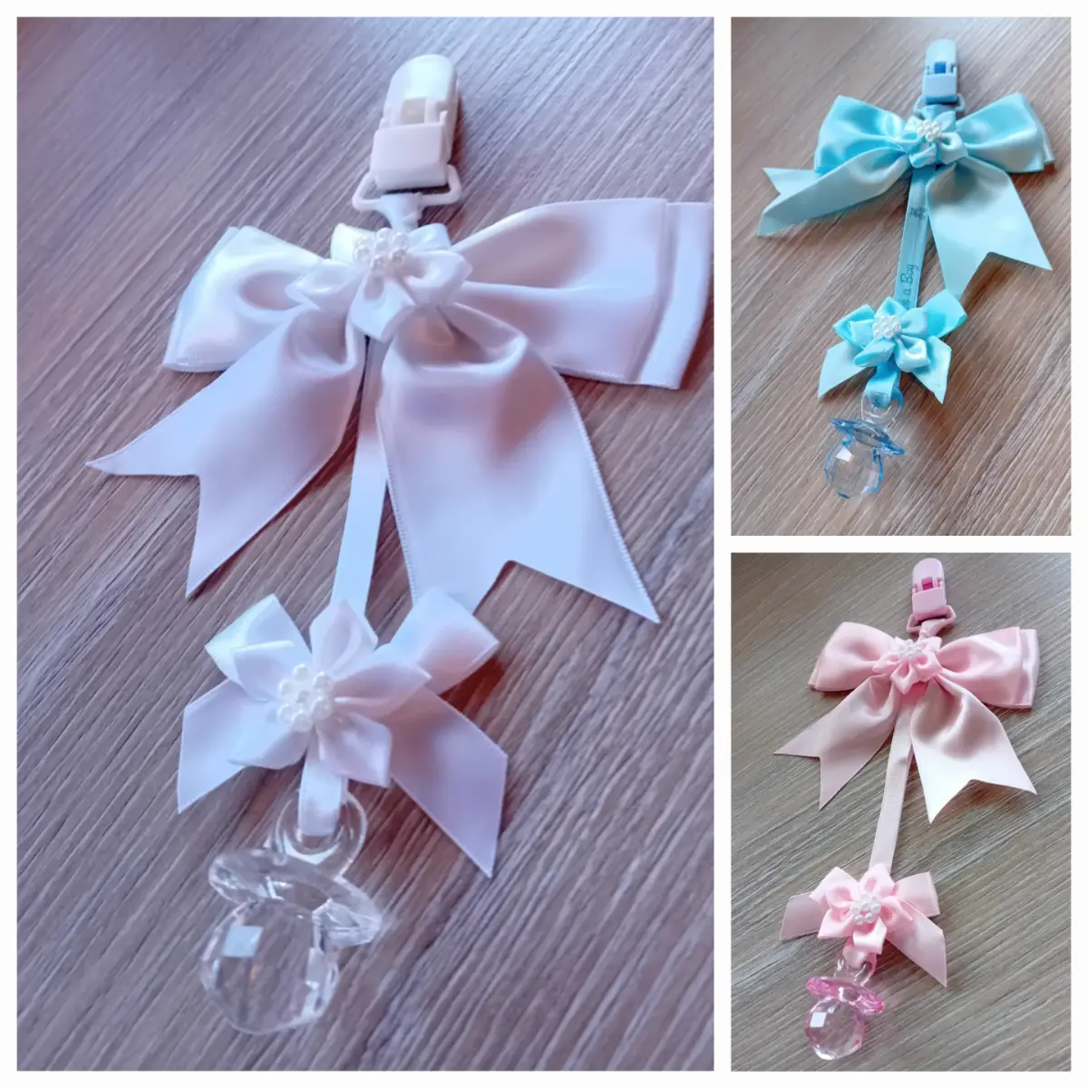 Double satin bow dummy  pram charms