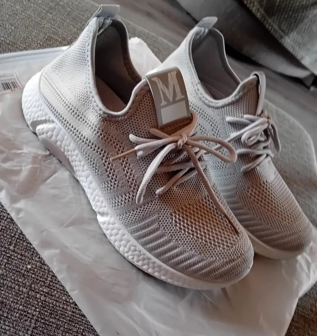 Ladies grey slip on trainers size 4