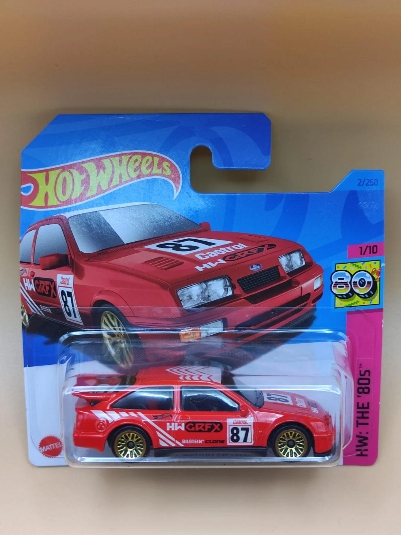 Ford Sierra Cosworth 1987 Bright Red - Hot Wheels