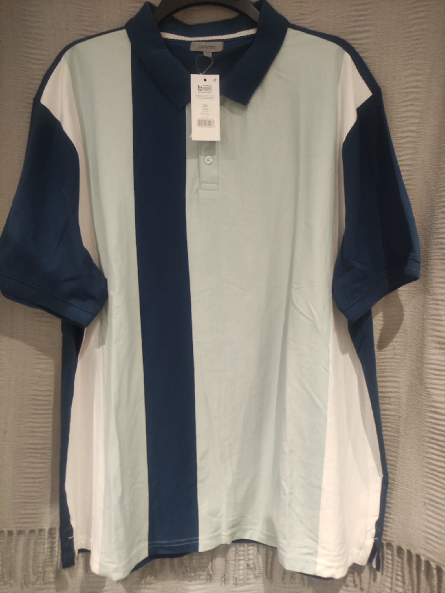 Polo Shirt Men's Large Size 3XL (51" - 53") By George
