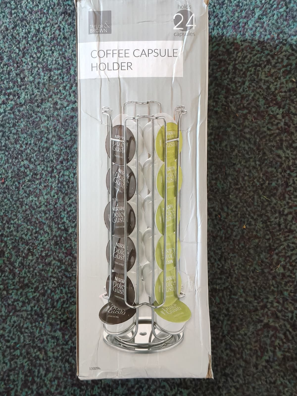 Coffee Capsule 24 Pod Holder Dispenser Chrome - New