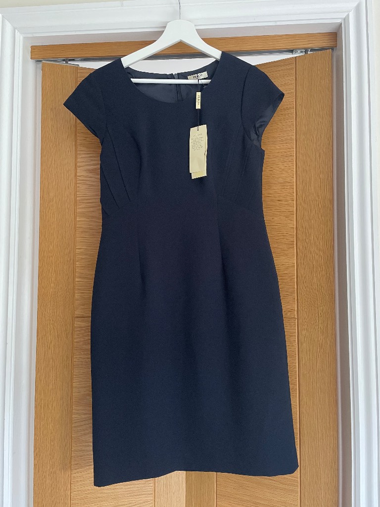 Précis Petite navy blue fitted fully lined shift dress size 10 BNWT