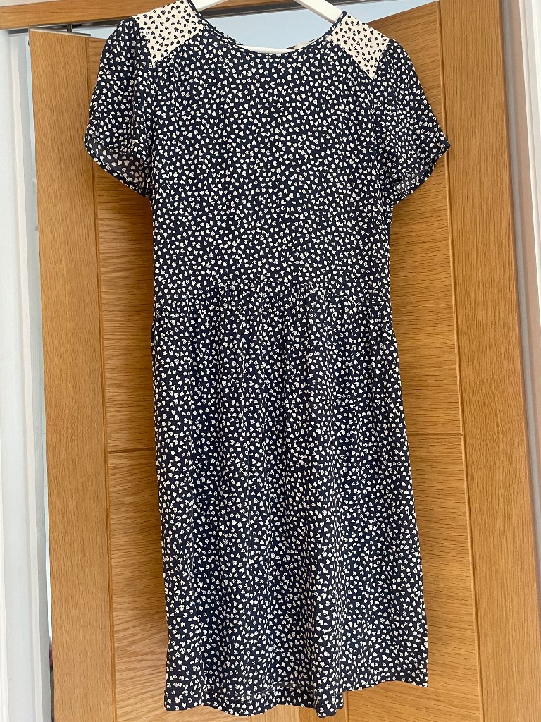 Ditsy heart print midi dress John Lewis Weekend size 10