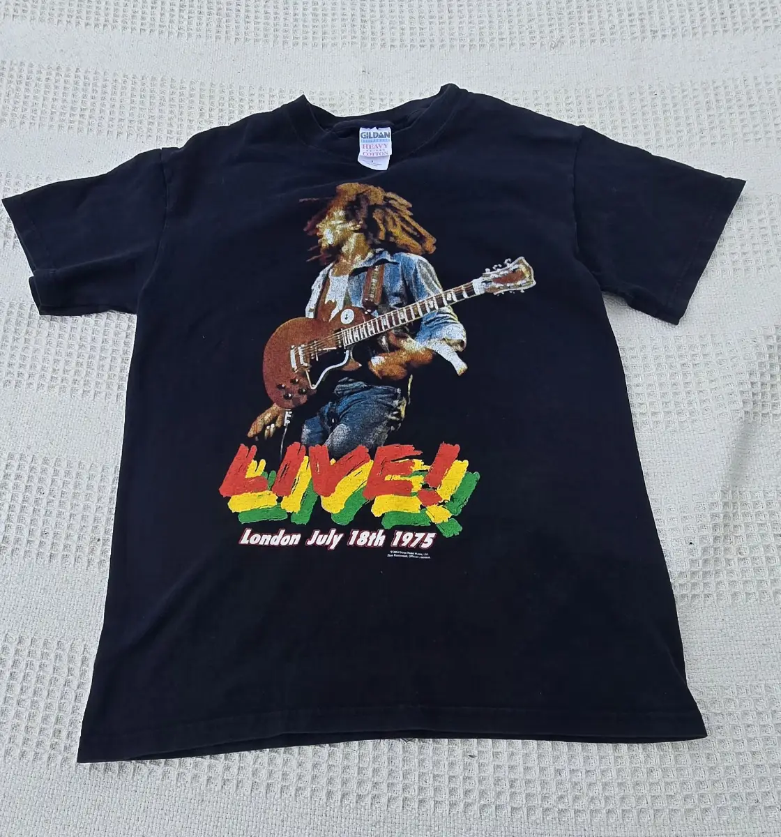Bob Marley Live London July 18th 1975 T Shirt Size S 2004 Zion Rockwear Rare