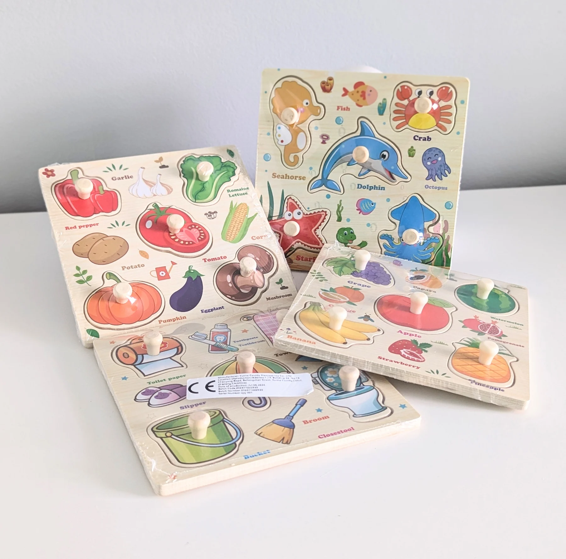 Match the Shape small puzzle wooden boards. 15cm x 15cm