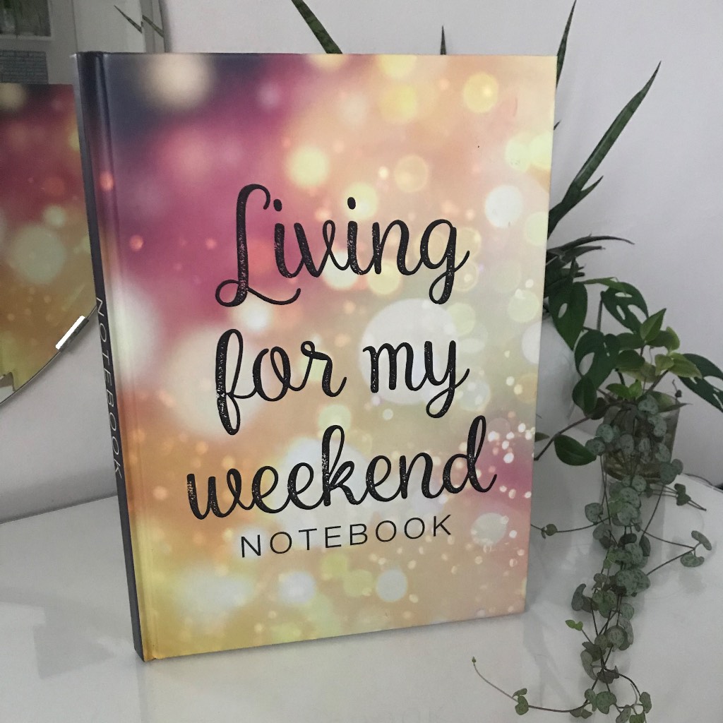 Notebook Living For My Weekend Organiser Stationery Plain Paper Booklet Craft