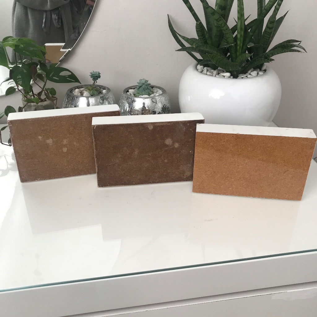 4x photo blocks picture holders free standing 3D frames
