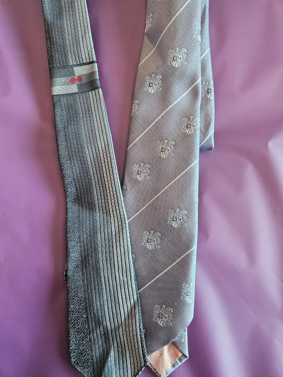Mens ties in grey