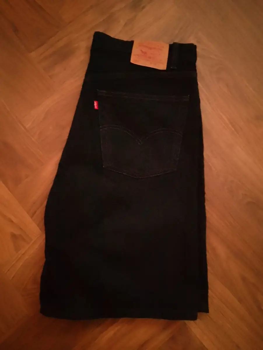 Levi's 550 Black Denim Shorts W38 Relaxed Fit