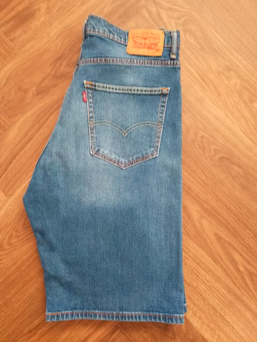 Levi's 569 Denim Shorts W36 Blue Loose Straight