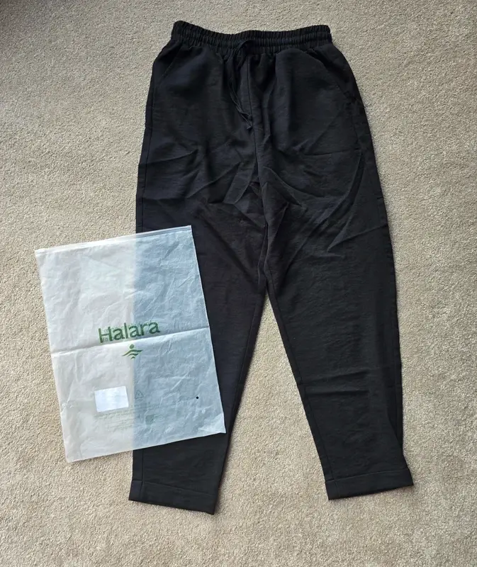 Halara Linen Look Tapered Trousers - Size XS