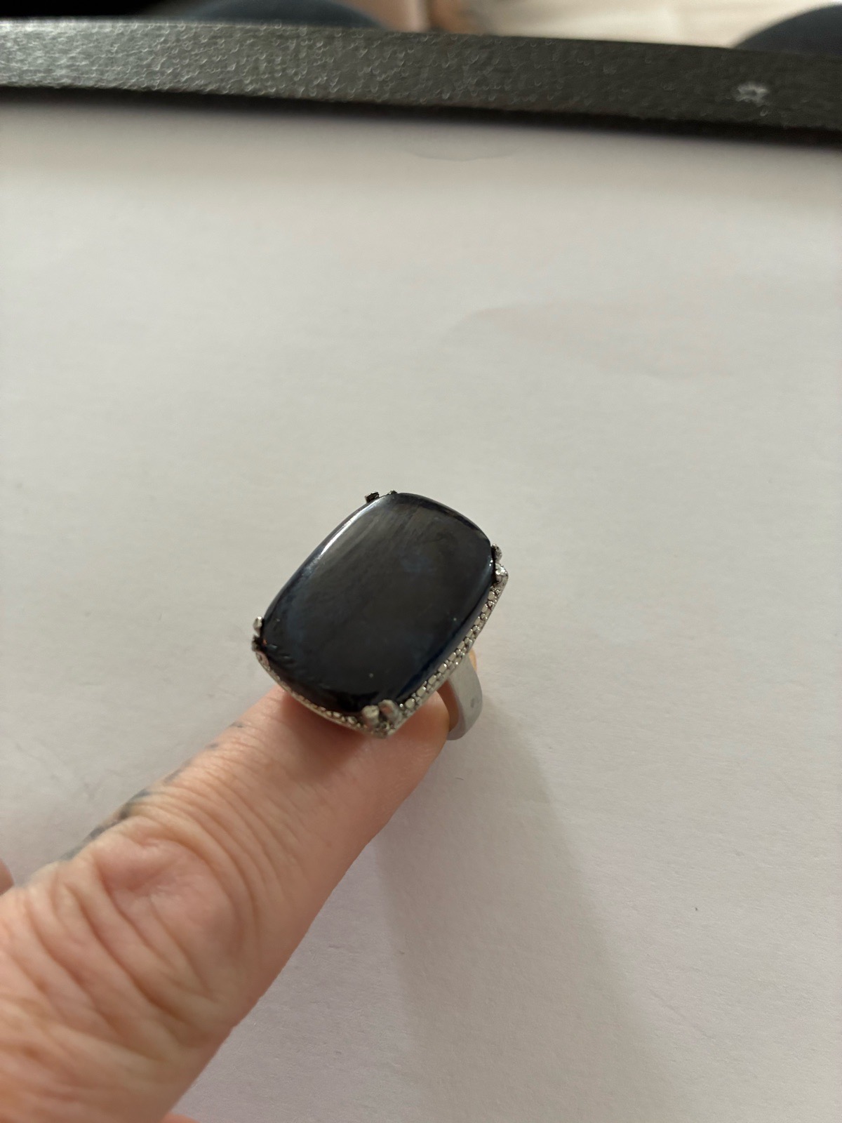 Australian vivianite ring