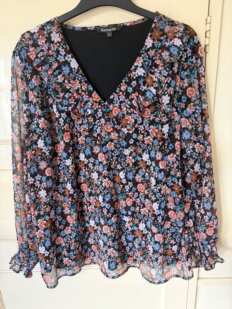 Bonmarche Multicoloured Floral Long Sleeve Blouse