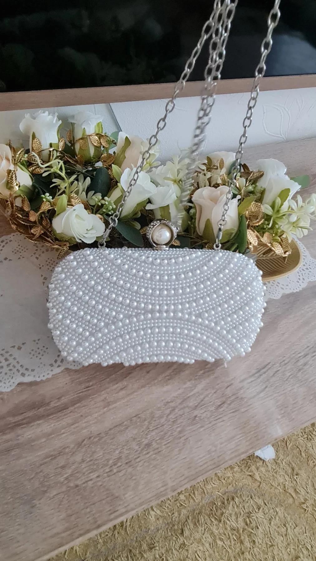Sophisticated Stylish Chain Clutch