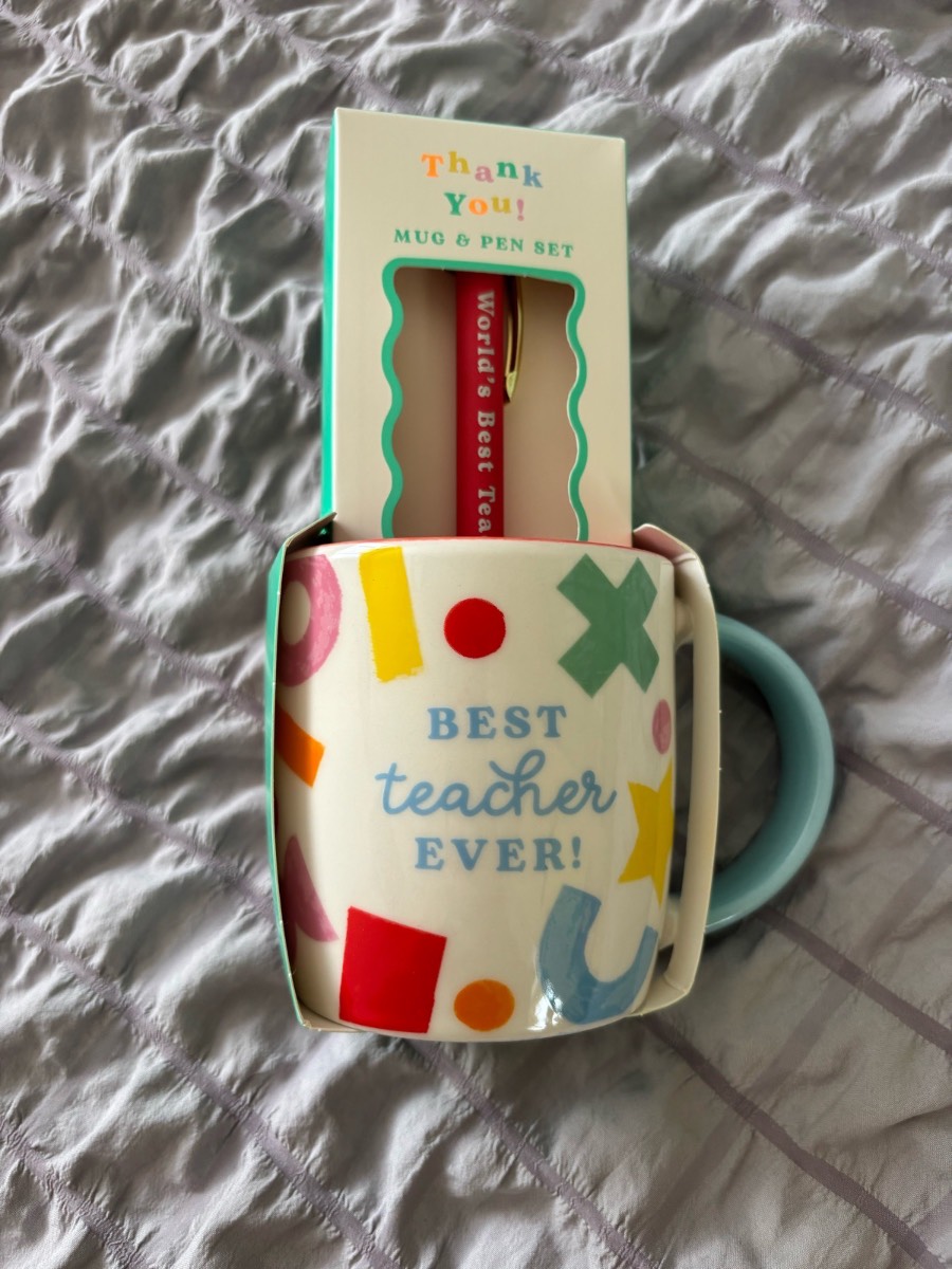 Brand new best teacher mug and pen set