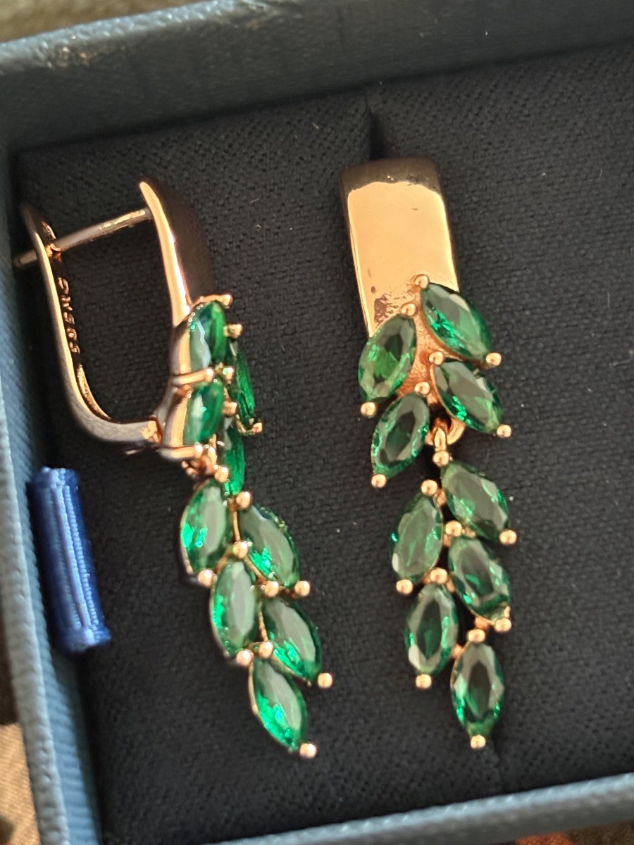 Rose gold 585 plated earrings