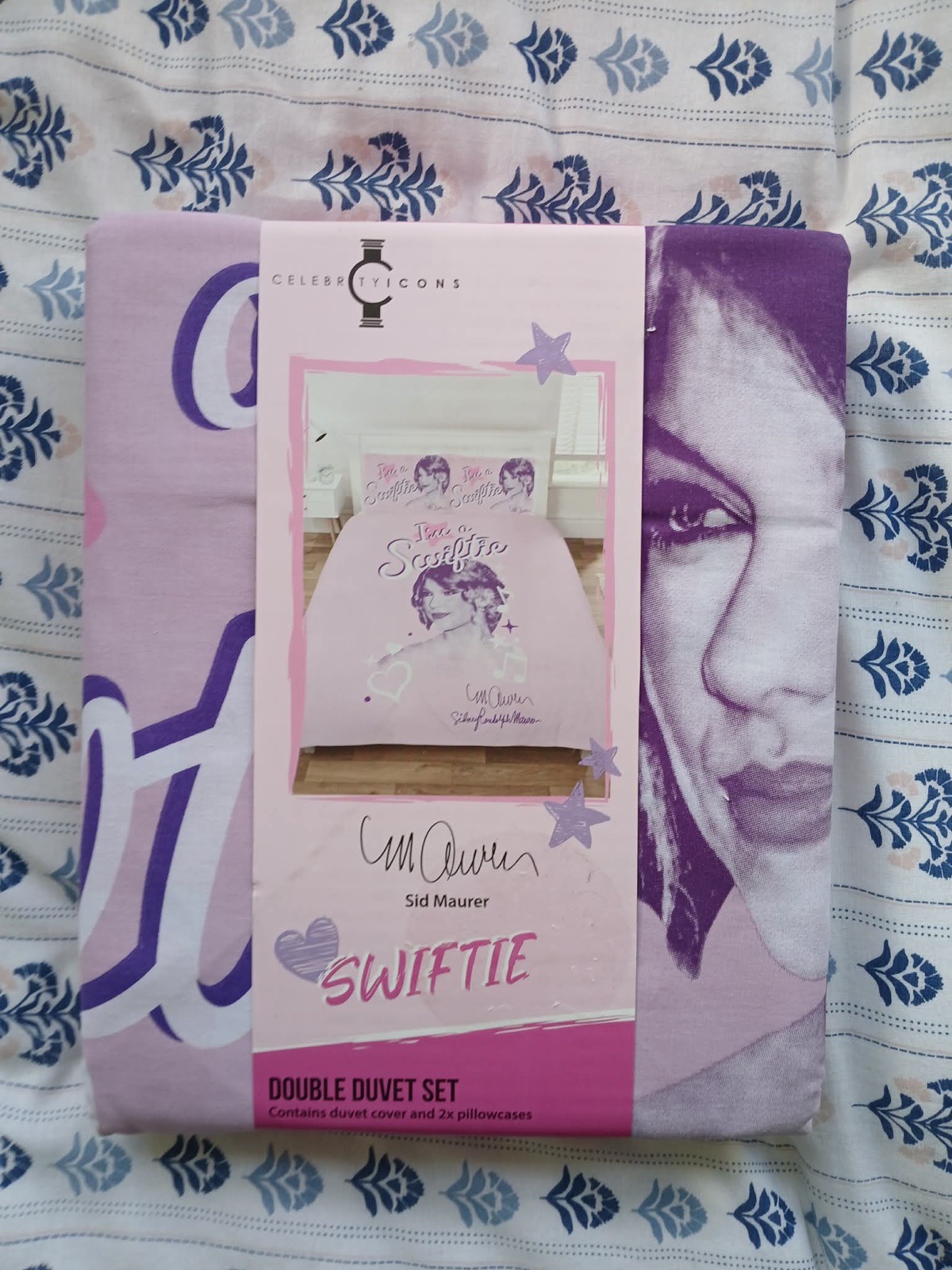 Taylor Swift Swiftie Double Duvet Cover Pillowcase Bed Set  ; Sid Maurer Icons