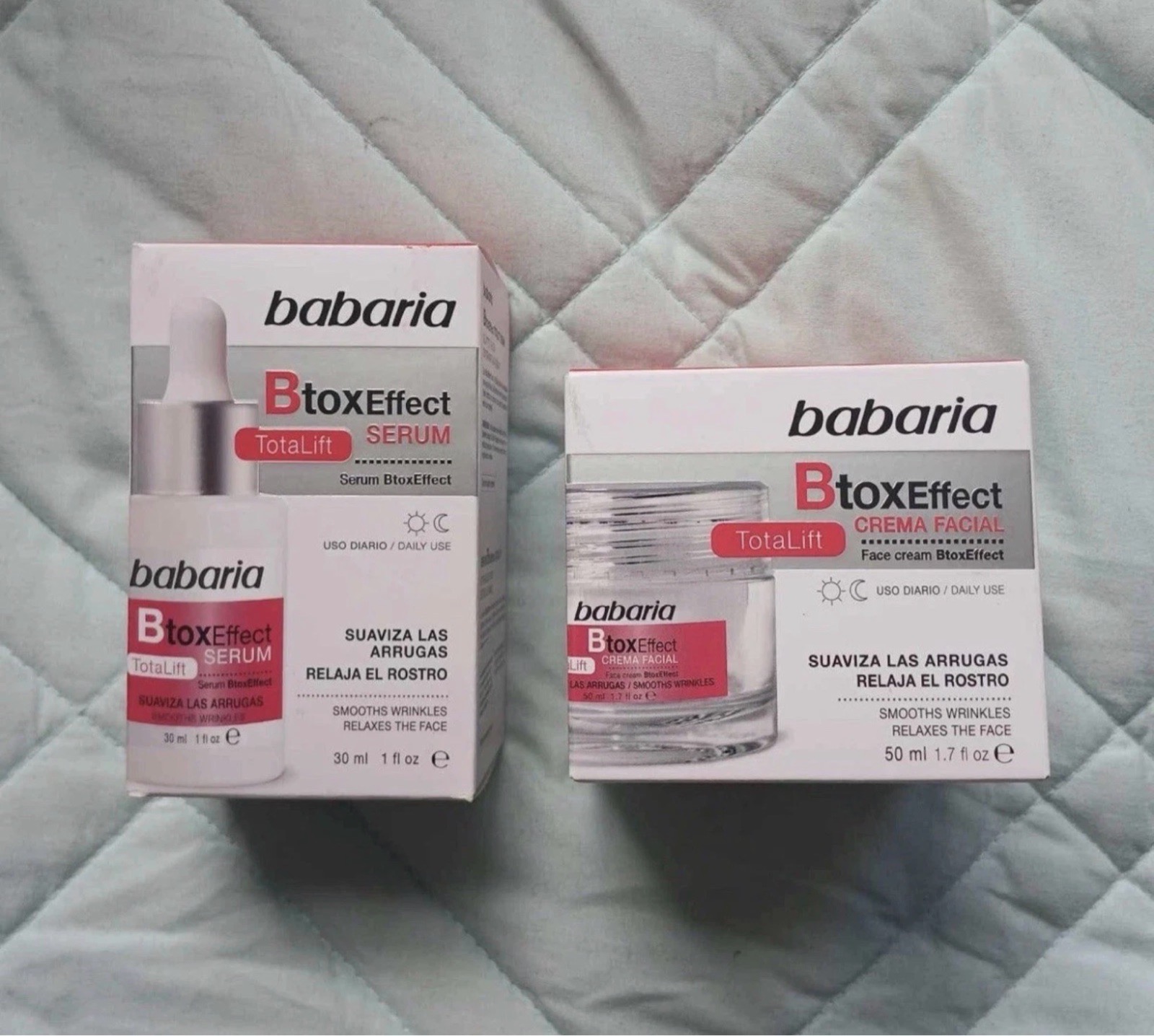 Babaria Btox Effect Cream 50 ml &amp; Facial Serum 30 ml .