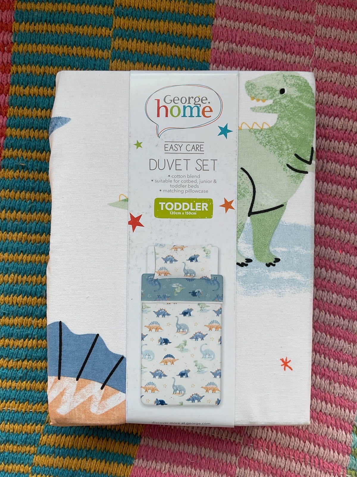 George Easy Care Dinosaur Toddler Duvet Set .