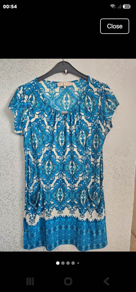 Billie&Blossom  blue paisley dress size 12