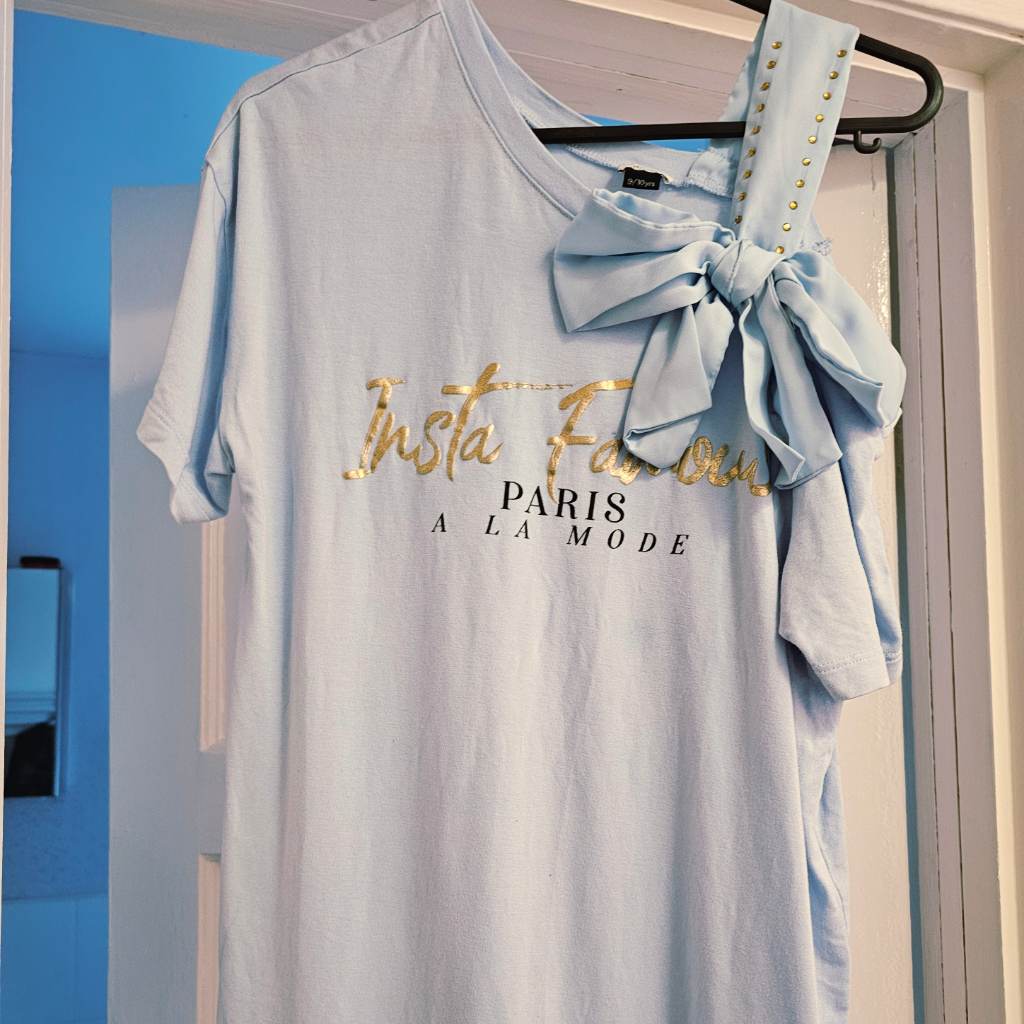 Girls River island dressy t shirt age 9/10