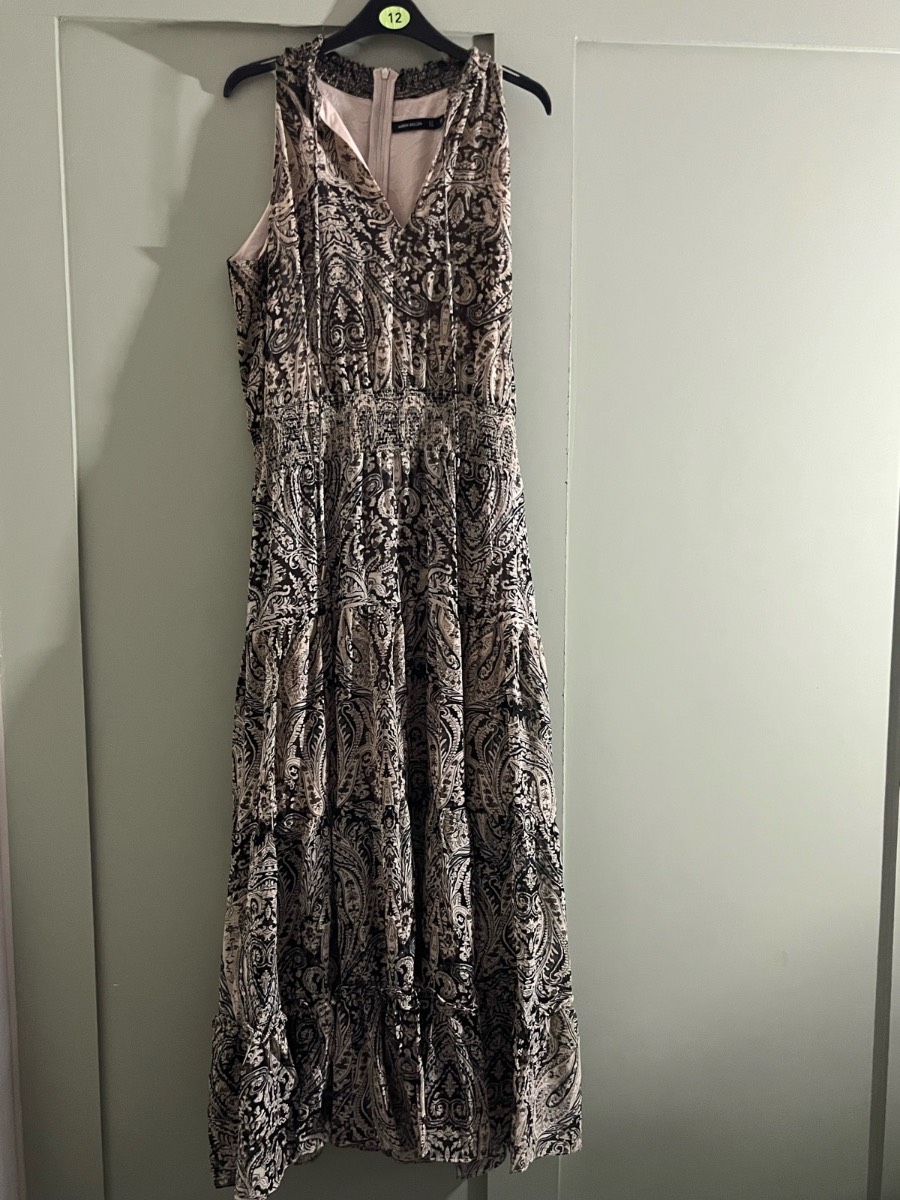 Karen Millen Paisley Print Sleeveless Maxi Dress UK 12