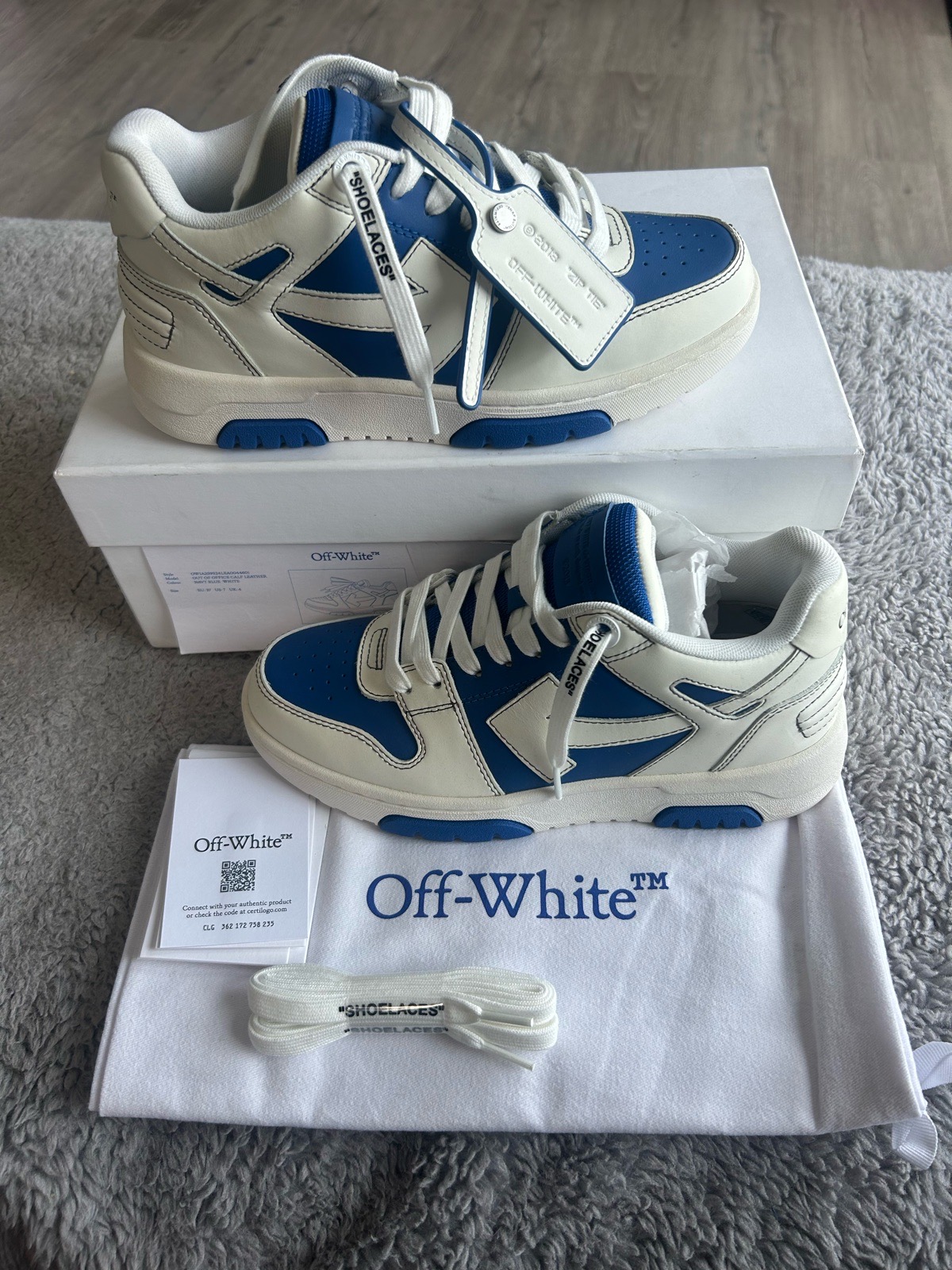 Off White Out of Office BNWB Trainers Size 4