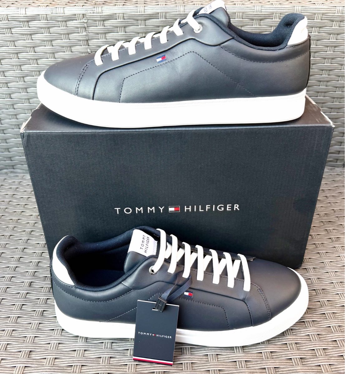 Tommy Hilfiger Icon Court Light ESS Men’s Navy/White Trainers UK 10.5 EUR 45 New