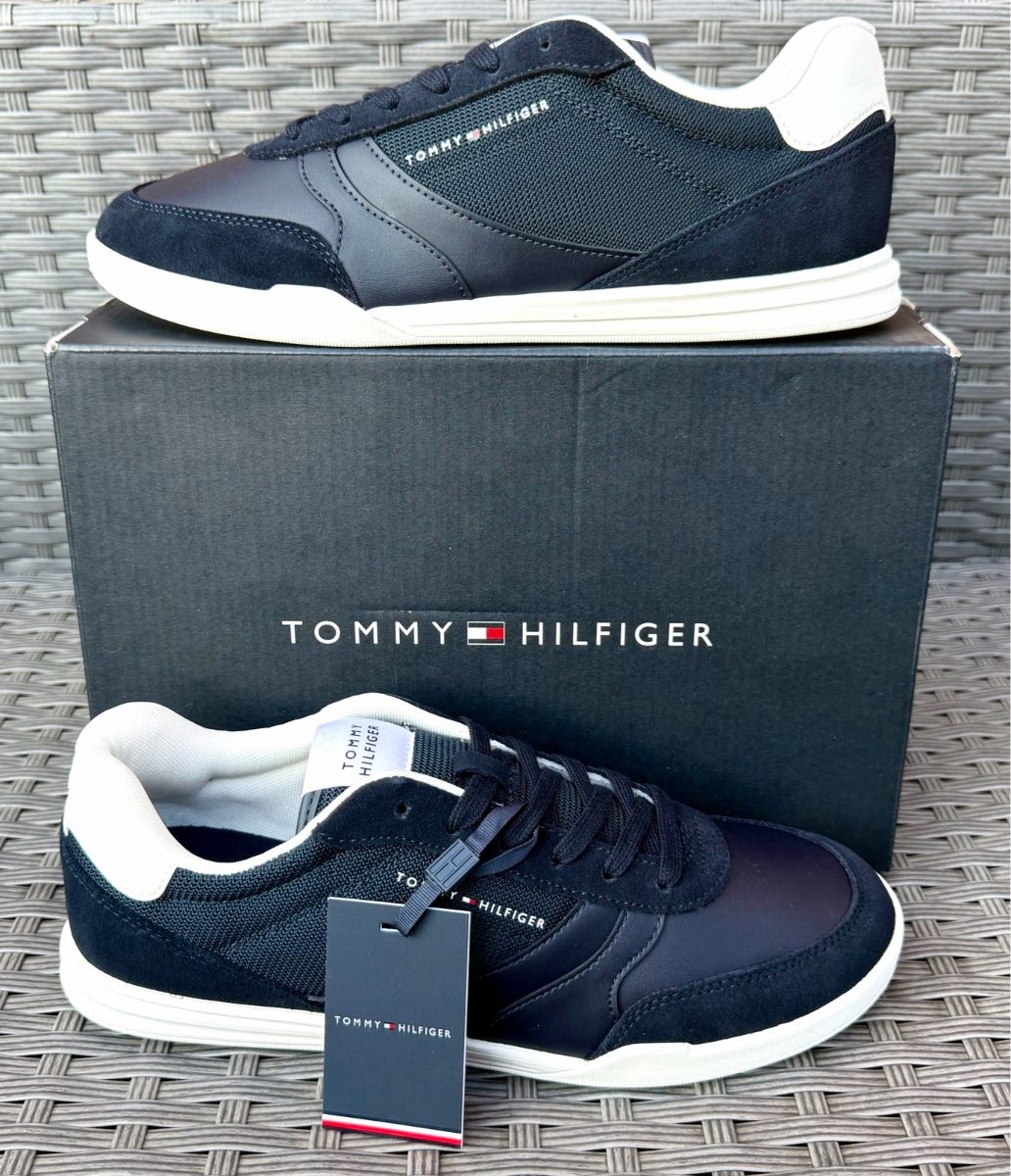 Tommy Hilfiger LoPro Cup Mix Men’s Navy/White Suede/Leather Trainers UK 8 EUR 42