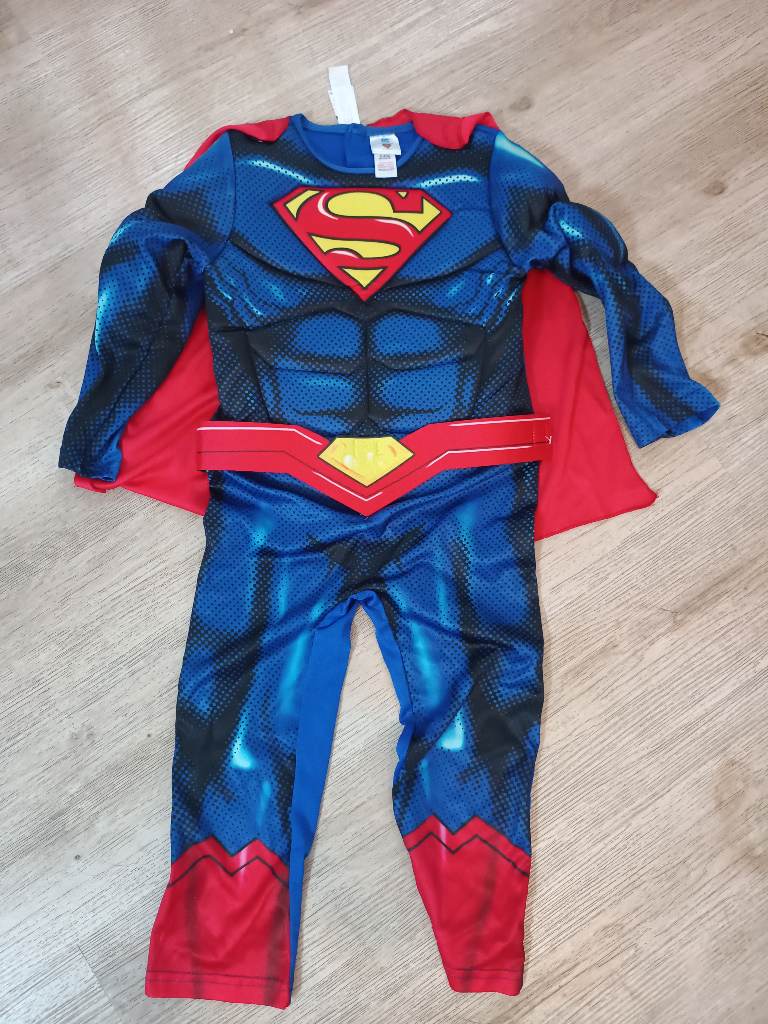 Tu dc superman fancy dress costume for 3-4yrs
