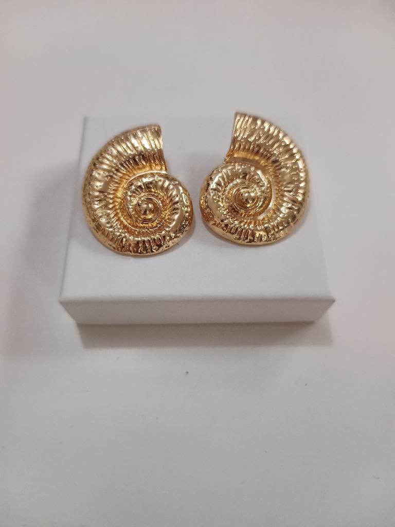 River Island gold tone sea shell earrings