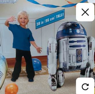 Disney Star Wars  R2-D2 Airwalker Foil Balloon, Boy's Birthday, Approx. 38 inches tall Large Foil