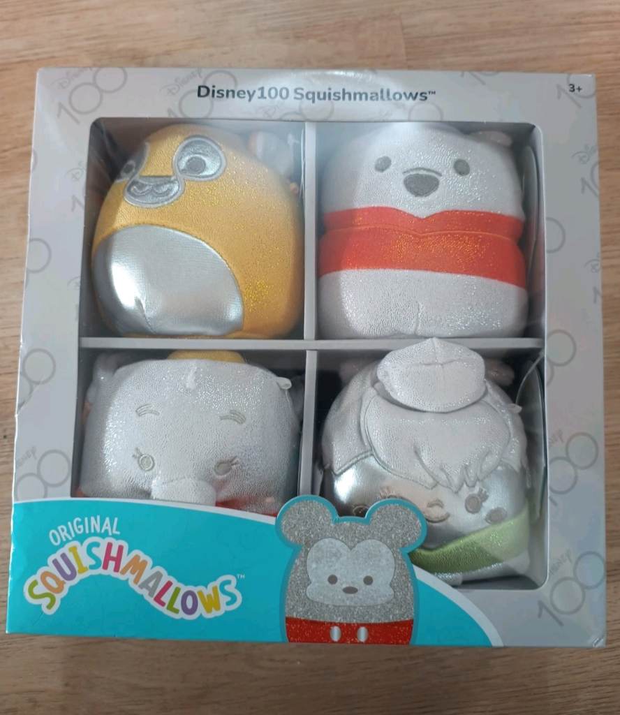 Disney 100 Squishmallows 100th Anniversary 4Pk Brand New Simba/Winnie/Tink/Dumbo, plush toy