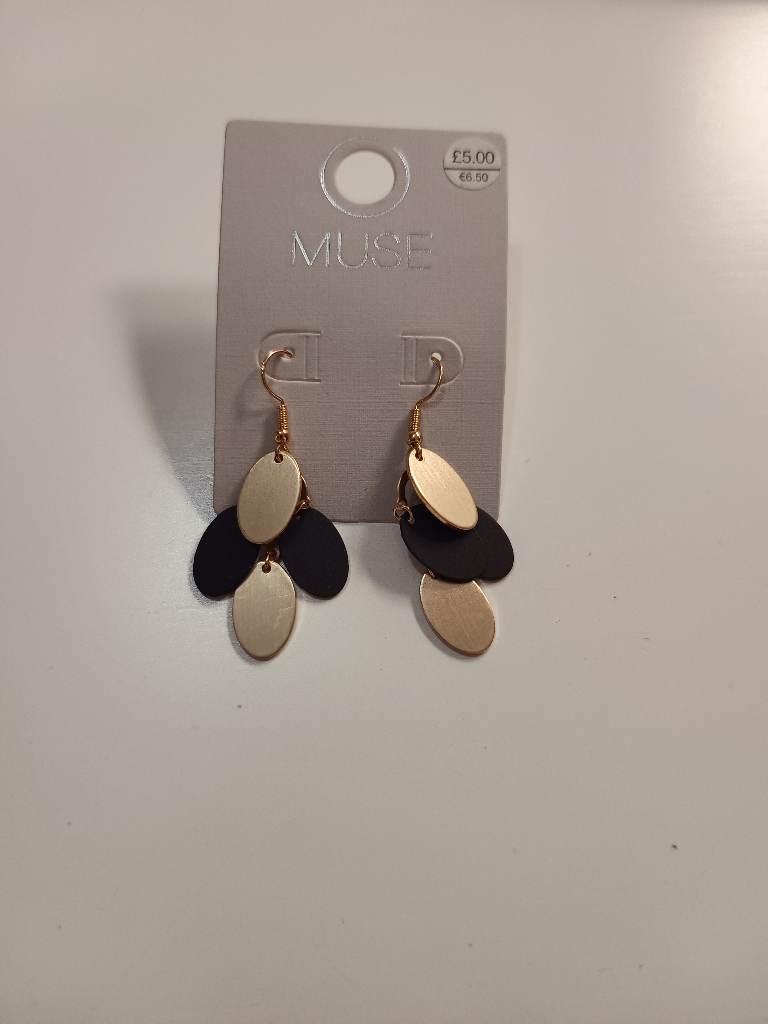 Muse disc drop earrings