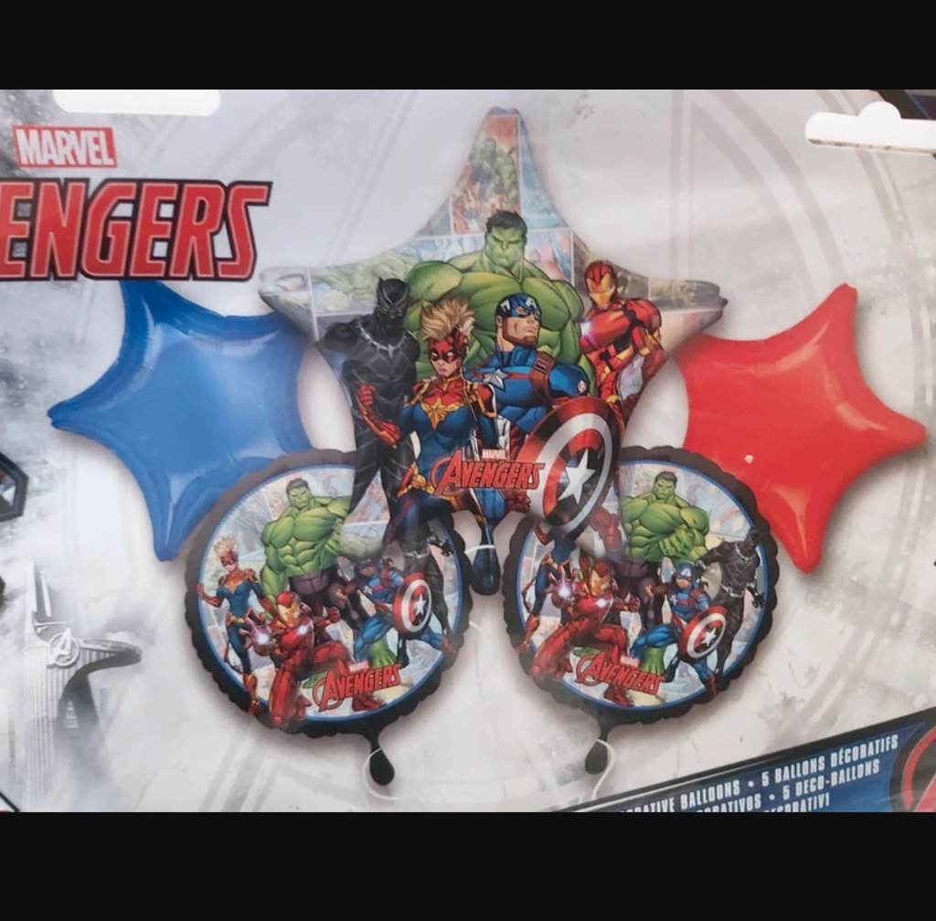 Marvel Avengers 5 Pack Foil Balloons – Party Decoration