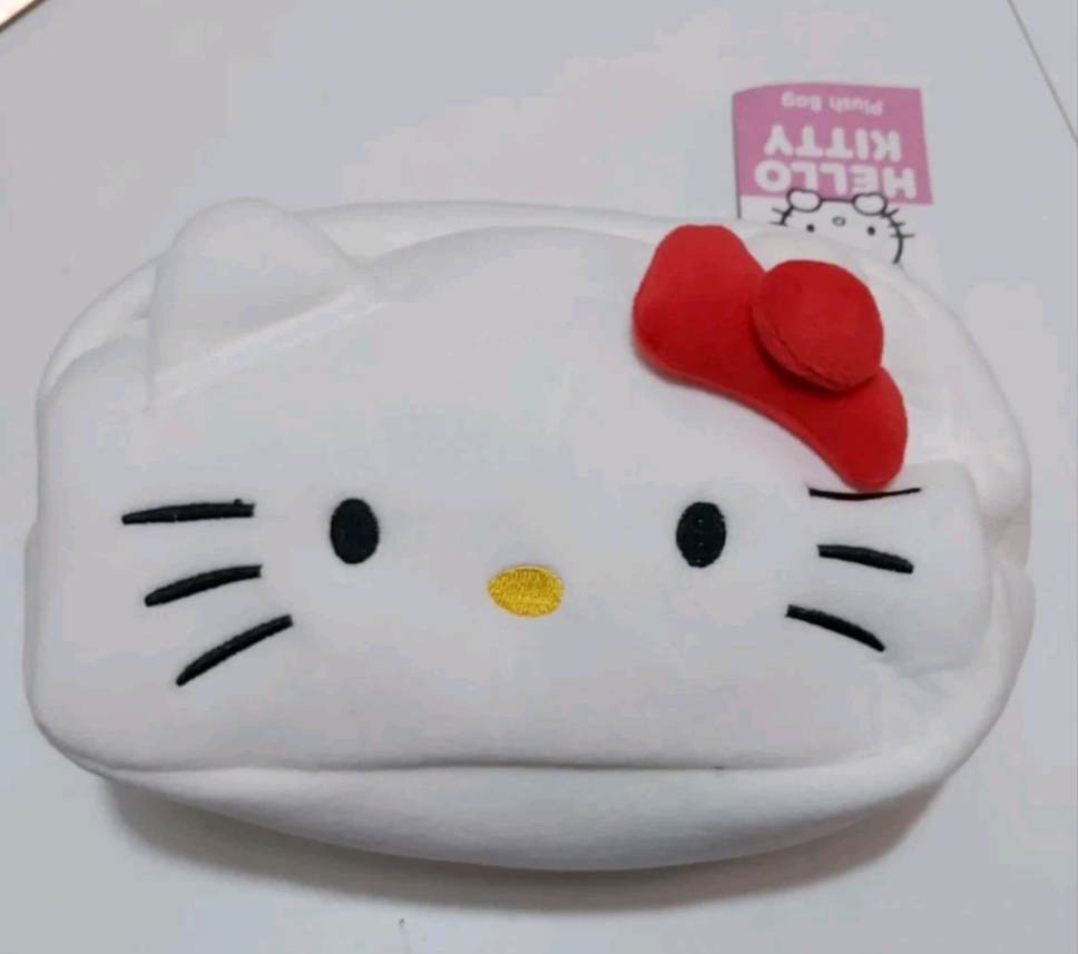Hello Kitty Large Plush Bag, Sanrio Hello Kitty Makeup Pouch