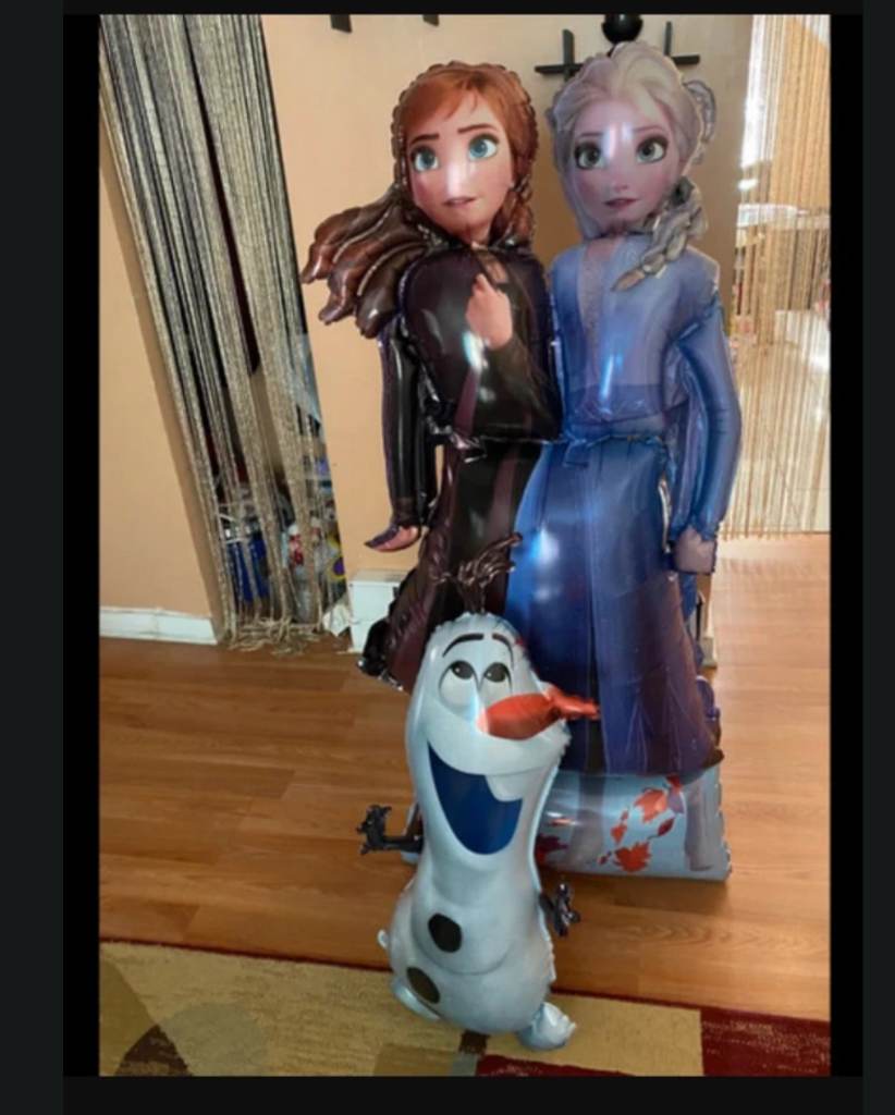 Frozen 2 JUMBO Foil Balloon, 147cm Tall Gaint Foil, Supershaped Airwalker, Elsa, Anna and Olaf