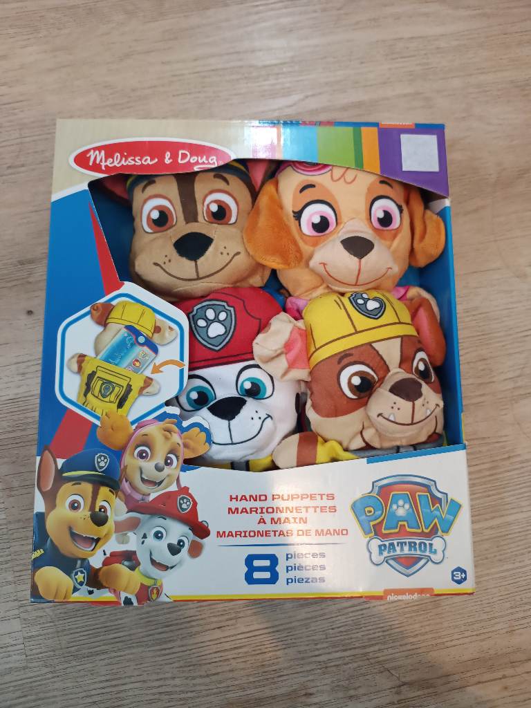 Paw patrol characters hand puppets set