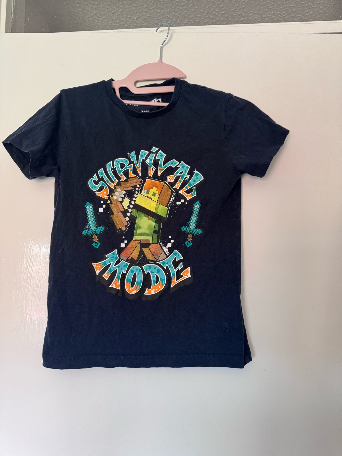 Boys Navy Minecraft "Survival Mode" Graphic T-Shirt - Age 7 Years