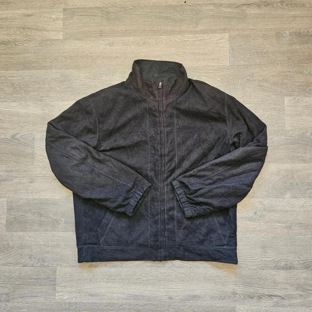 Nautica Black Reversible Zip Jacket Size L Men's Full Zip
