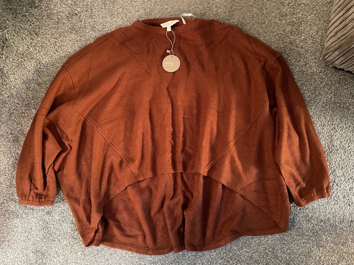 Ladies brown crop jumper