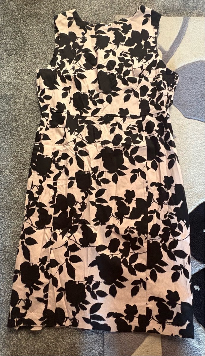 Ladies peach and black dress