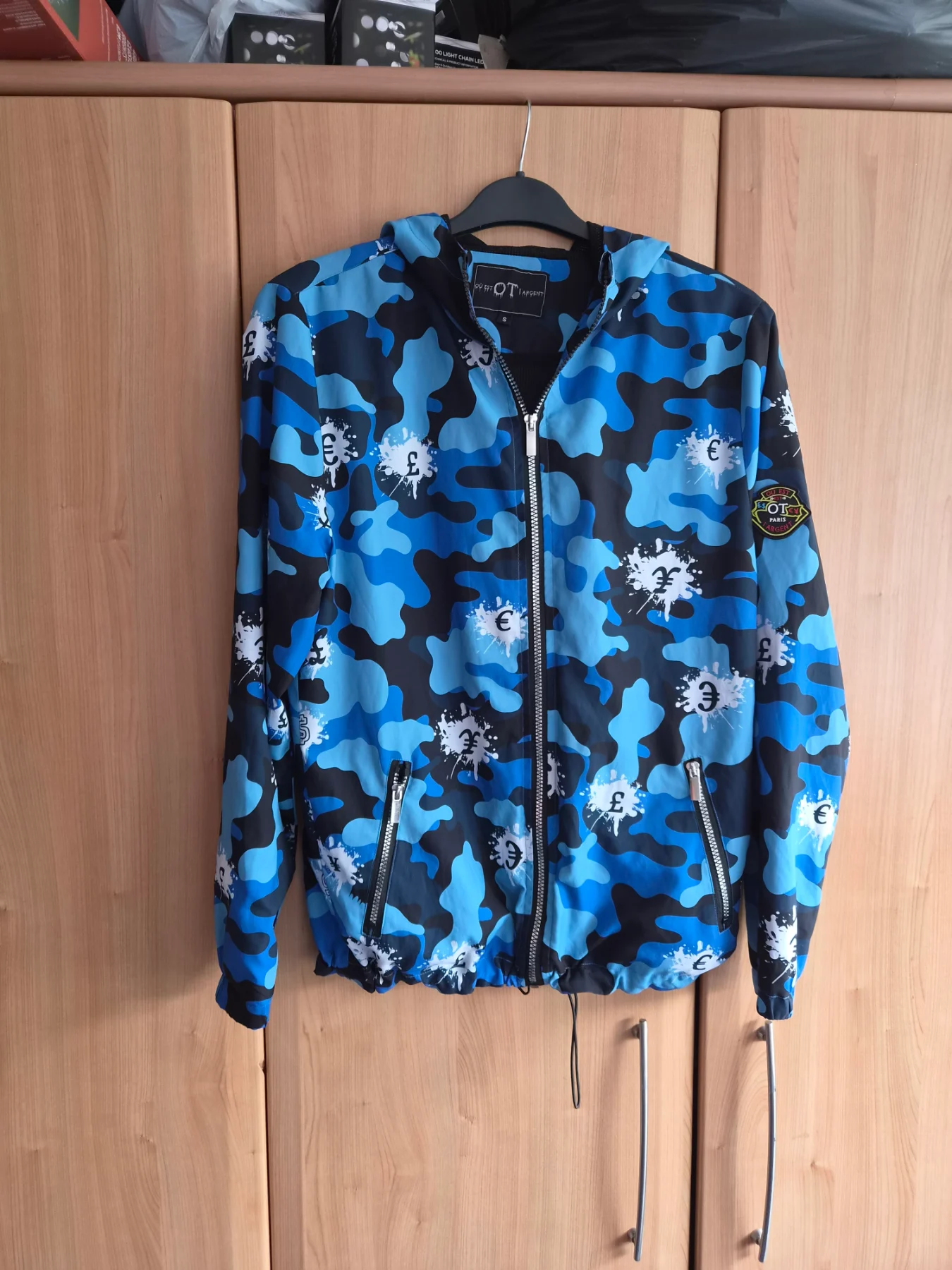 Otwear Ldn Où Est L'Argent Camo Windbreaker Jacket Size S