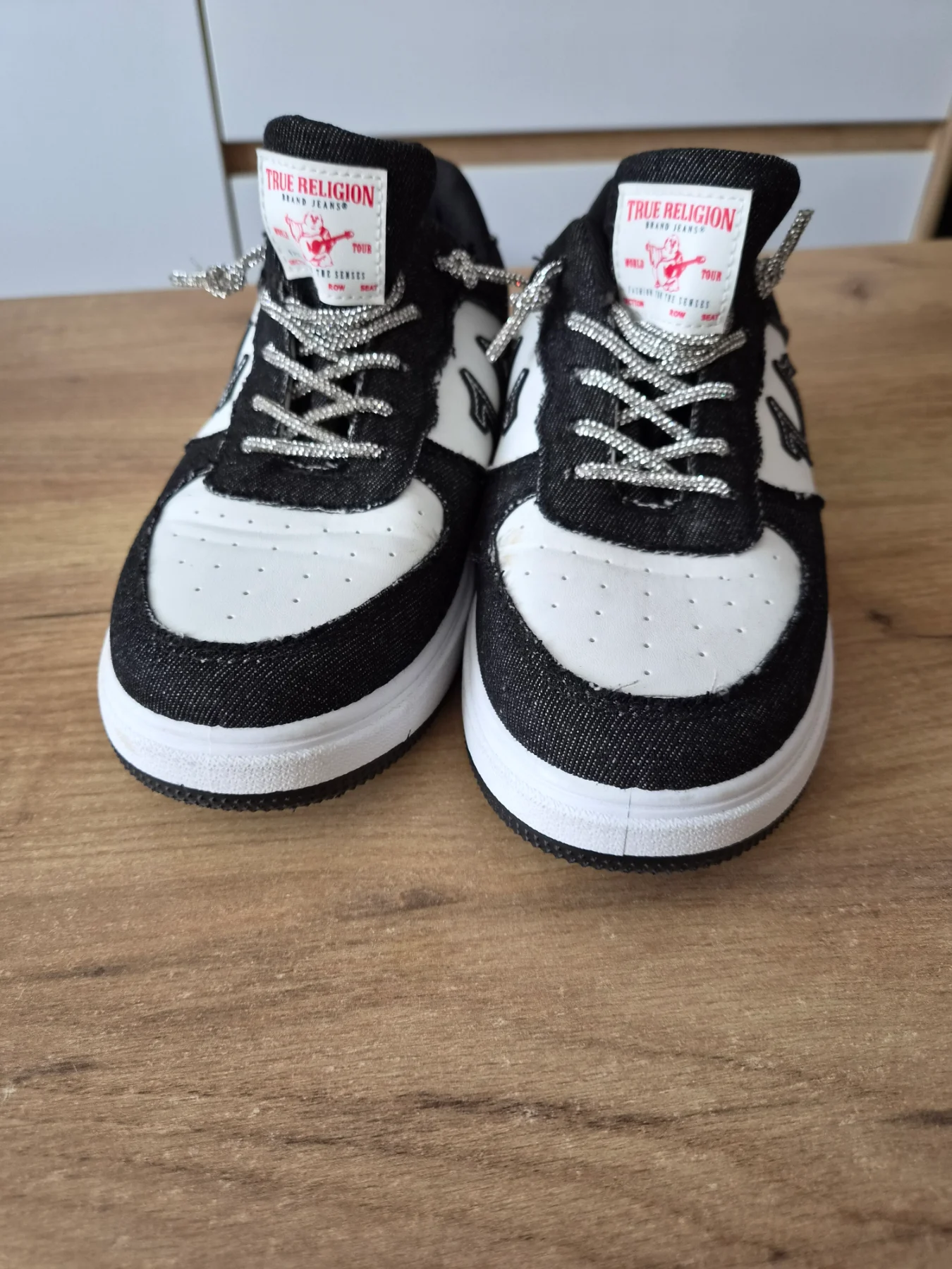 True Religion Black Denim Sneakers Size UK 7 / EU 41 (26cm)